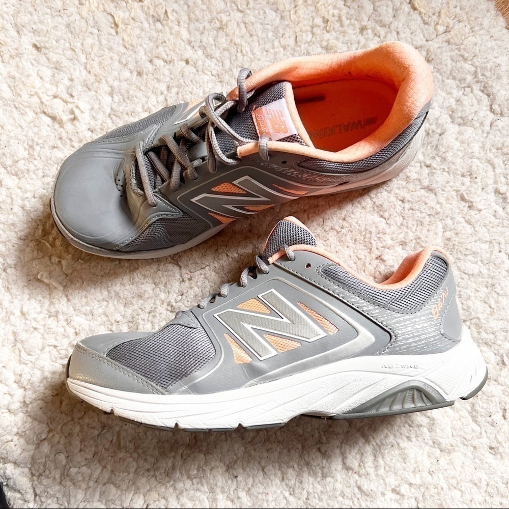 New Balance Women's Sneakers in Gray and Peach